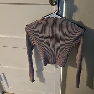 Ribbed Knit Sweater - Taupe